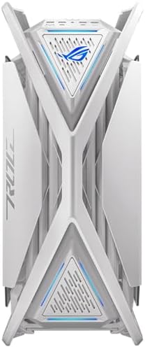 ASUS ROG Hyperion GR701 White EATX Gaming Case  High Airflow Design  Tool Free Side Panels  Pre Installed 4x140mm Fans  Supports 420mm Radiators  Built in GPU Holder  Front USB C  2 Year Warranty