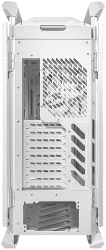 ASUS ROG Hyperion GR701 White EATX Gaming Case  High Airflow Design  Tool Free Side Panels  Pre Installed 4x140mm Fans  Supports 420mm Radiators  Built in GPU Holder  Front USB C  2 Year Warranty
