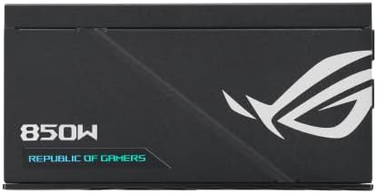 ASUS ROG Loki SFX L 850W Platinum  Fully Modular Power Supply  80  Platinum  Lambda A Certified  120mm PWM ARGB Fan  Aura Sync  ATX 3 0 Compatible  PCIe 5 0 Ready  10 Year Warranty 