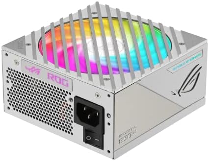 ASUS ROG Loki SFX L 850W Platinum  Fully Modular Power Supply  80  Platinum  Lambda A Certified  120mm PWM ARGB Fan  Aura Sync  ATX 3 0 Compatible  PCIe 5 0 Ready  10 Year Warranty 