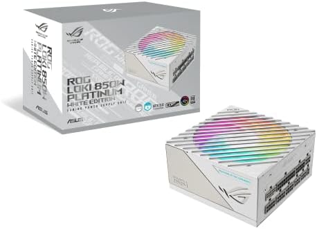 ASUS ROG Loki SFX L 850W Platinum  Fully Modular Power Supply  80  Platinum  Lambda A Certified  120mm PWM ARGB Fan  Aura Sync  ATX 3 0 Compatible  PCIe 5 0 Ready  10 Year Warranty 