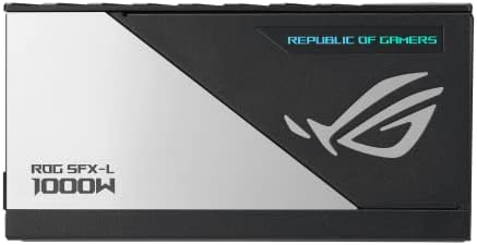 ASUS ROG Loki SFX L 850W Platinum  Fully Modular Power Supply  80  Platinum  Lambda A Certified  120mm PWM ARGB Fan  Aura Sync  ATX 3 0 Compatible  PCIe 5 0 Ready  10 Year Warranty 