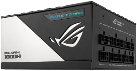 ASUS ROG Loki SFX L 850W Platinum  Fully Modular Power Supply  80  Platinum  Lambda A Certified  120mm PWM ARGB Fan  Aura Sync  ATX 3 0 Compatible  PCIe 5 0 Ready  10 Year Warranty 