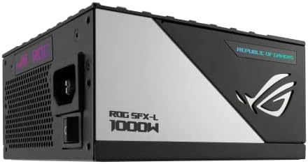 ASUS ROG Loki SFX L 850W Platinum  Fully Modular Power Supply  80  Platinum  Lambda A Certified  120mm PWM ARGB Fan  Aura Sync  ATX 3 0 Compatible  PCIe 5 0 Ready  10 Year Warranty 