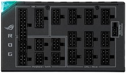 ASUS ROG Loki SFX L 850W Platinum  Fully Modular Power Supply  80  Platinum  Lambda A Certified  120mm PWM ARGB Fan  Aura Sync  ATX 3 0 Compatible  PCIe 5 0 Ready  10 Year Warranty 