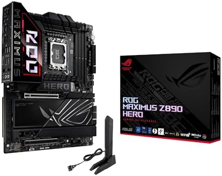 ASUS ROG Maximus Z890 Hero Intel  Z890 LGA 1851 ATX Motherboard  Advanced AI PC Ready  22 2 1 2 Stages  DDR5  WiFi 7  3X PCIe  5 0 M 2  Thunderbolt  4  USB Type C   AI Overclocking/Cooling/Networking