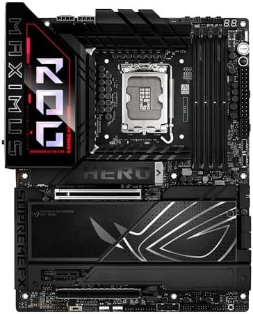 ASUS ROG Maximus Z890 Hero Intel  Z890 LGA 1851 ATX Motherboard  Advanced AI PC Ready  22 2 1 2 Stages  DDR5  WiFi 7  3X PCIe  5 0 M 2  Thunderbolt  4  USB Type C   AI Overclocking/Cooling/Networking