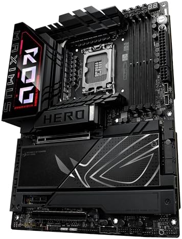 ASUS ROG Maximus Z890 Hero Intel  Z890 LGA 1851 ATX Motherboard  Advanced AI PC Ready  22 2 1 2 Stages  DDR5  WiFi 7  3X PCIe  5 0 M 2  Thunderbolt  4  USB Type C   AI Overclocking/Cooling/Networking