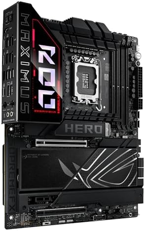 ASUS ROG Maximus Z890 Hero Intel  Z890 LGA 1851 ATX Motherboard  Advanced AI PC Ready  22 2 1 2 Stages  DDR5  WiFi 7  3X PCIe  5 0 M 2  Thunderbolt  4  USB Type C   AI Overclocking/Cooling/Networking