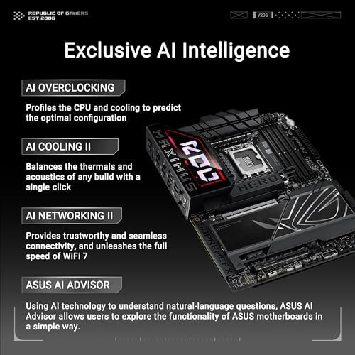 ASUS ROG Maximus Z890 Hero Intel Z890 LGA1851 DDR5 9200 HDMI 2xUSB4 6X M2 USB3 2 WiFi 7   BT Aura RGB 5Gbit   2 5Gbit LAN ATX 22 1 2 2 Power Phases  Motherboard