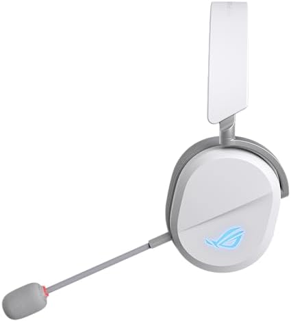 ASUS ROG Pelta Wireless Gaming Headset with Detachable Mic   Tri Mode  BT  2 4GHz  USB C  50mm Titanium Plated Drivers  70Hr Battery  Ergonomic  Lightweight  for PC  PS5  PS4  Switch  Mobile   White