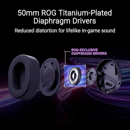 ASUS ROG Pelta Wireless Gaming Headset with Detachable Mic   Tri Mode  BT  2 4GHz  USB C  50mm Titanium Plated Drivers  70Hr Battery  Ergonomic  Lightweight  for PC  PS5  PS4  Switch  Mobile   Black