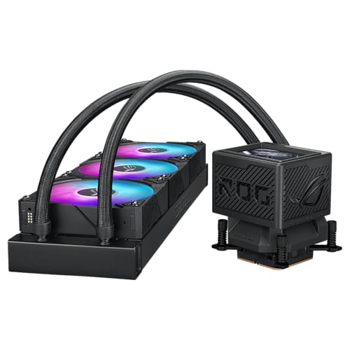 ASUS ROG RYUJIN III 360 ARGB EXTREME all in one AIO CPU liquid cooler  AMD Ryzen 9000 & Intel  Core  Ultra Ready  Asetek Gen8 V2 pump; high airflow static pressure magnetic fans; customizable 3 5 LCD