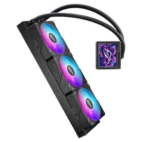 ASUS ROG RYUJIN III 360 ARGB EXTREME all in one AIO CPU liquid cooler  AMD Ryzen 9000 & Intel  Core  Ultra Ready  Asetek Gen8 V2 pump; high airflow static pressure magnetic fans; customizable 3 5 LCD