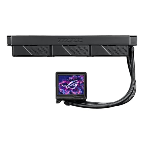 ASUS ROG RYUJIN III 360 ARGB EXTREME all in one AIO CPU liquid cooler  AMD Ryzen 9000 & Intel  Core  Ultra Ready  Asetek Gen8 V2 pump; high airflow static pressure magnetic fans; customizable 3 5 LCD