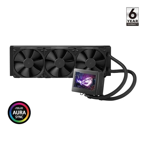 ASUS ROG RYUJIN III 360 ARGB EXTREME all in one AIO CPU liquid cooler  AMD Ryzen 9000 & Intel  Core  Ultra Ready  Asetek Gen8 V2 pump; high airflow static pressure magnetic fans; customizable 3 5 LCD