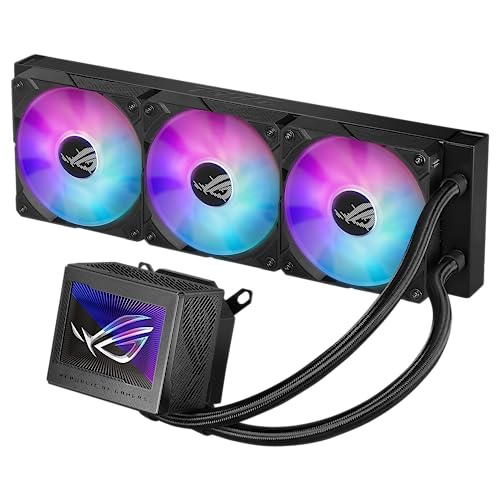 ASUS ROG RYUJIN III 360 ARGB EXTREME all in one AIO CPU liquid cooler  AMD Ryzen 9000 & Intel  Core  Ultra Ready  Asetek Gen8 V2 pump; high airflow static pressure magnetic fans; customizable 3 5 LCD