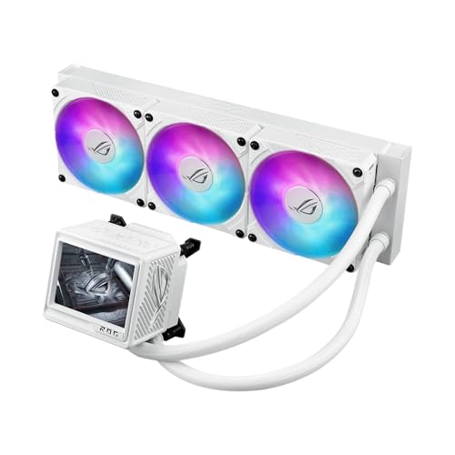 ASUS ROG RYUJIN III 360 ARGB EXTREME all in one AIO CPU liquid cooler  AMD Ryzen 9000 & Intel  Core  Ultra Ready  Asetek Gen8 V2 pump; high airflow static pressure magnetic fans; customizable 3 5 LCD