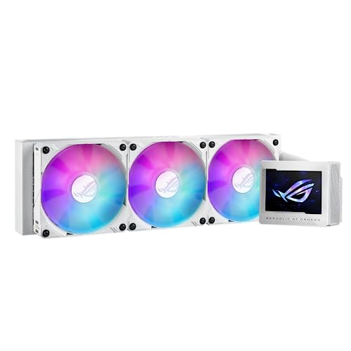 ASUS ROG RYUJIN III 360 ARGB EXTREME all in one AIO CPU liquid cooler  AMD Ryzen 9000 & Intel  Core  Ultra Ready  Asetek Gen8 V2 pump; high airflow static pressure magnetic fans; customizable 3 5 LCD