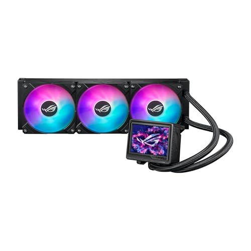 ASUS ROG RYUJIN III 360 ARGB EXTREME all in one AIO CPU liquid cooler  AMD Ryzen 9000 & Intel  Core  Ultra Ready  Asetek Gen8 V2 pump; high airflow static pressure magnetic fans; customizable 3 5 LCD