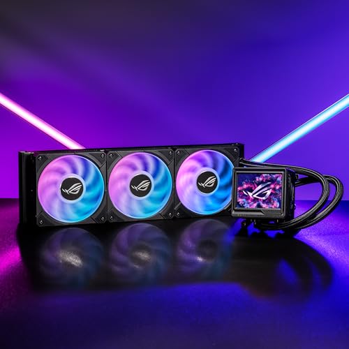 ASUS ROG RYUJIN III 360 ARGB EXTREME all in one AIO CPU liquid cooler  AMD Ryzen 9000 & Intel  Core  Ultra Ready  Asetek Gen8 V2 pump; high airflow static pressure magnetic fans; customizable 3 5 LCD