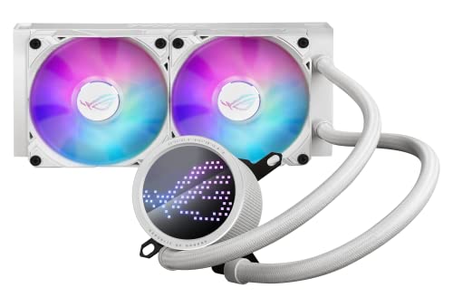 ASUS ROG RYUO IV SLC 360 ARGB All in one CPU Liquid Cooler Shortened tubing  Curved 6 67 inch AMOLED Display Supports 3D Effect Video or Customized System Information  6 Year Warranty