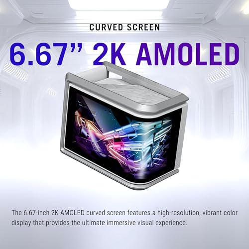 ASUS ROG RYUO IV SLC 360 ARGB White Edition All in one CPU Liquid Cooler  Shortened tubing for Clean Aesthetic  Movable Curved 6 67 inch Display  6 Year Warranty