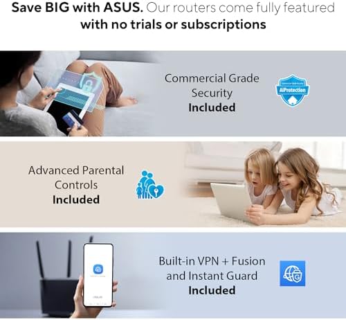 ASUS ROG Rapture GT BE98 PRO First Quad Band WiFi 7 Gaming Router supports 320MHz  Dual 10G Port  Triple level Game Acceleration  Mobile Game Mode  Subscription Free Security  AiMesh  and VPN features