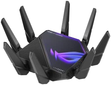 ASUS ROG Rapture GT BE98 PRO First Quad Band WiFi 7 Gaming Router supports 320MHz  Dual 10G Port  Triple level Game Acceleration  Mobile Game Mode  Subscription Free Security  AiMesh  and VPN features