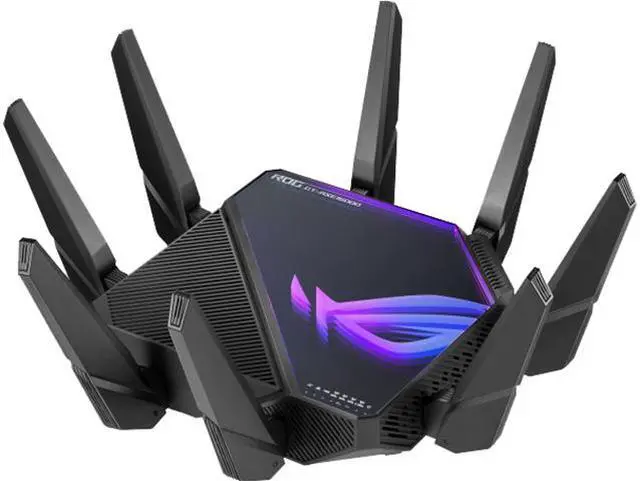 ASUS ROG Rapture WiFi 6E Gaming Router  GT AXE16000    Quad Band  6 GHz Ready  Dual 10G Ports  2 5G WAN Port  AiMesh Support  Triple level Game Acceleration  Lifetime Internet Security  Instant Guard