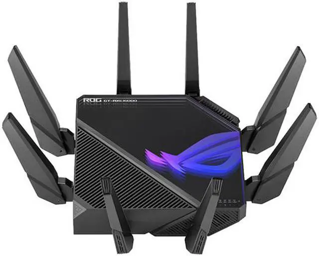 ASUS ROG Rapture WiFi 6E Gaming Router  GT AXE16000    Quad Band  6 GHz Ready  Dual 10G Ports  2 5G WAN Port  AiMesh Support  Triple level Game Acceleration  Lifetime Internet Security  Instant Guard