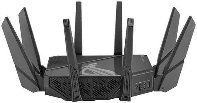 ASUS ROG Rapture WiFi 6E Gaming Router  GT AXE16000    Quad Band  6 GHz Ready  Dual 10G Ports  2 5G WAN Port  AiMesh Support  Triple level Game Acceleration  Lifetime Internet Security  Instant Guard