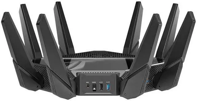 ASUS ROG Rapture WiFi 6E Gaming Router  GT AXE16000    Quad Band  6 GHz Ready  Dual 10G Ports  2 5G WAN Port  AiMesh Support  Triple level Game Acceleration  Lifetime Internet Security  Instant Guard