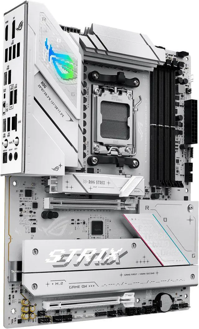 ASUS ROG STRIX B850 A GAMING WIFI AMD AM5 B850 ATX motherboard 14 2 2 power stages  DDR5 AEMP  2 5G LAN  WiFi 7 with Q Antenna  4x M 2  PCIe 5 0  USB 20Gbps Type C  AI Networking II  ASUS AI Advisor