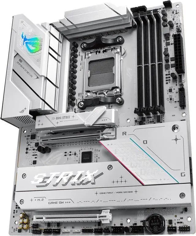 ASUS ROG STRIX B850 A GAMING WIFI AMD AM5 B850 ATX motherboard 14 2 2 power stages  DDR5 AEMP  2 5G LAN  WiFi 7 with Q Antenna  4x M 2  PCIe 5 0  USB 20Gbps Type C  AI Networking II  ASUS AI Advisor