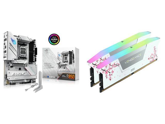 ASUS ROG STRIX B850 A GAMING WIFI R2   CORSAIR Vengeance RGB DDR5 32GB  2 x 16GB  White Cherry Blossom
