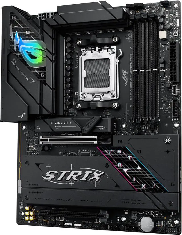 ASUS ROG STRIX B850 F GAMING WIFI AMD AM5 B850 F ATX motherboard 16 2 2 power stages  AI PC  DDR5 AEMP  WiFi 7  4x M 2  PCIe 5 0  total support of 19 USB  20Gbps Type C  AI Networking II  Aura Sync