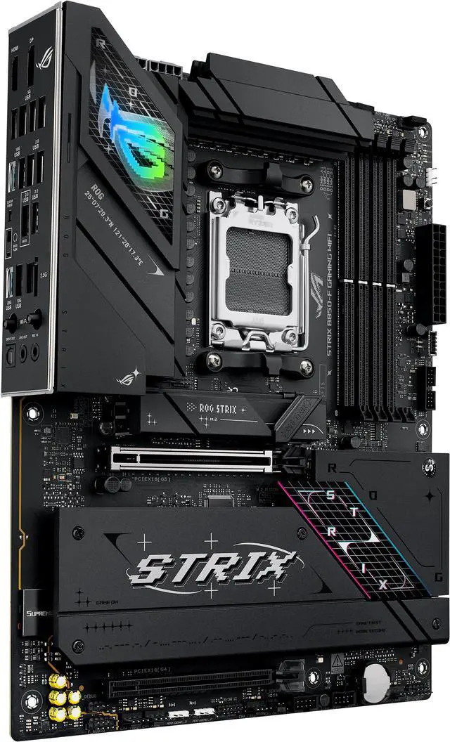 ASUS ROG STRIX B850 F GAMING WIFI AMD AM5 B850 F ATX motherboard 16 2 2 power stages  AI PC  DDR5 AEMP  WiFi 7  4x M 2  PCIe 5 0  total support of 19 USB  20Gbps Type C  AI Networking II  Aura Sync