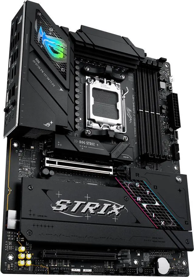 ASUS ROG STRIX B850 F GAMING WIFI AMD AM5 B850 F ATX motherboard 16 2 2 power stages  AI PC  DDR5 AEMP  WiFi 7  4x M 2  PCIe 5 0  total support of 19 USB  20Gbps Type C  AI Networking II  Aura Sync