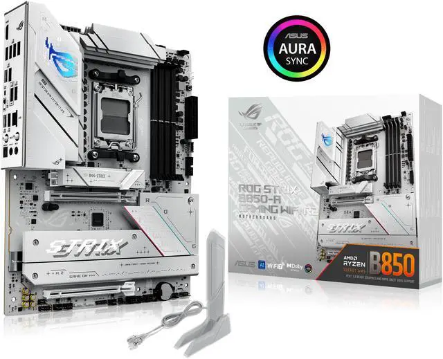 ASUS ROG STRIX B850 A GAMING WIFI R2 AMD AM5 B850 ATX motherboard with 14 2 1 power stages  DDR5 support with AEMP  WiFi 7  4x M 2  PCIe 5 0 x16  USB 20Gbps Type C  ASUS AI Advisor  AI Networking II
