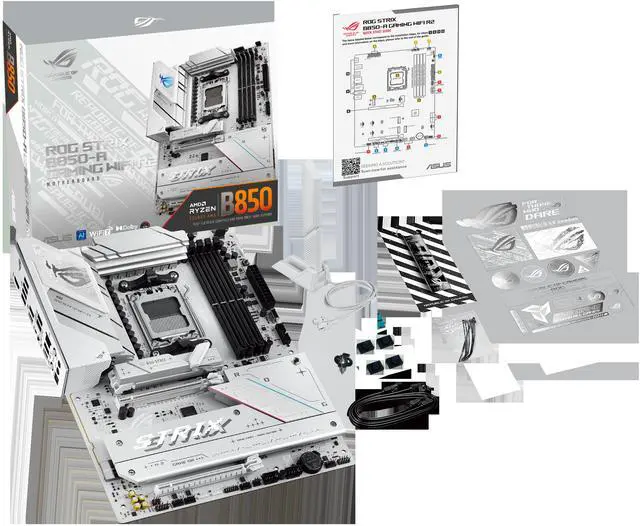 ASUS ROG STRIX B850 A GAMING WIFI R2 AMD AM5 B850 ATX motherboard with 14 2 1 power stages  DDR5 support with AEMP  WiFi 7  4x M 2  PCIe 5 0 x16  USB 20Gbps Type C  ASUS AI Advisor  AI Networking II