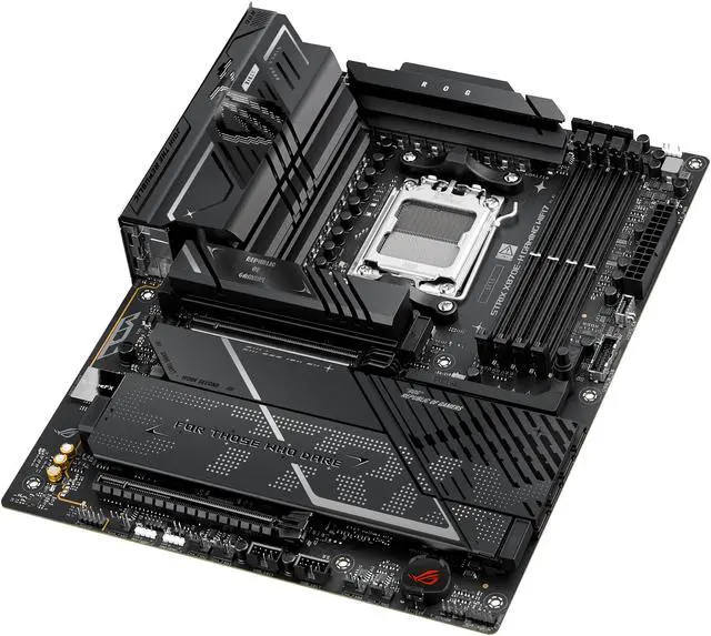 ASUS ROG STRIX X870E H GAMING WIFI7 AMD X870E H ATX motherboard with 16 2 1 power stages  Dynamic OC Switcher  Core Flex  DDR5 AEMP  WiFi 7  4x M 2  PCIe 5 0  Q Release  dual USB4 ports and USB 10Gbps Type C