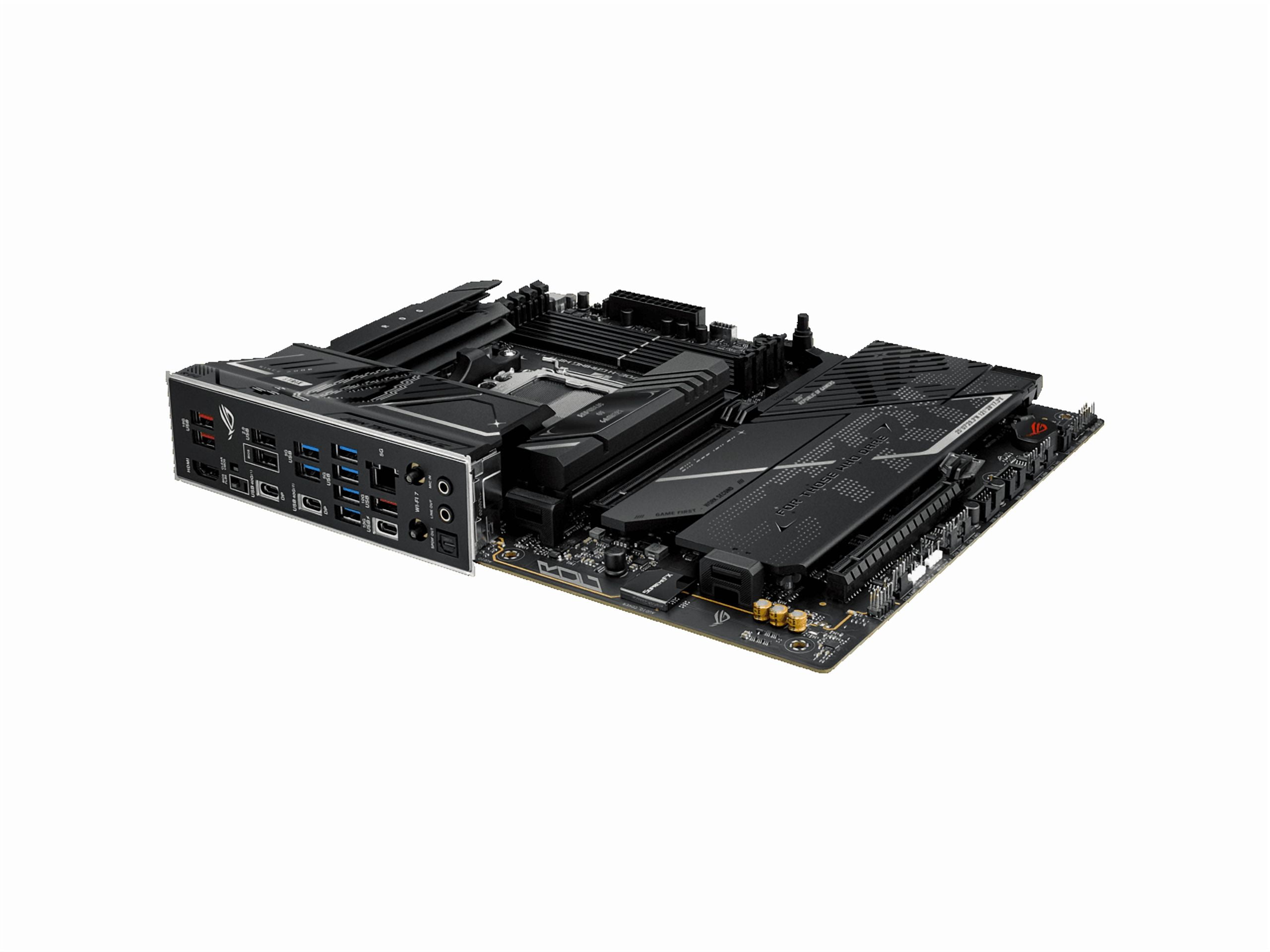 ASUS ROG STRIX X870E H GAMING WIFI7 AMD X870E H ATX motherboard with 16 2 1 power stages  Dynamic OC Switcher  Core Flex  DDR5 AEMP  WiFi 7  4x M 2  PCIe 5 0  Q Release  dual USB4 ports and USB 10Gbps