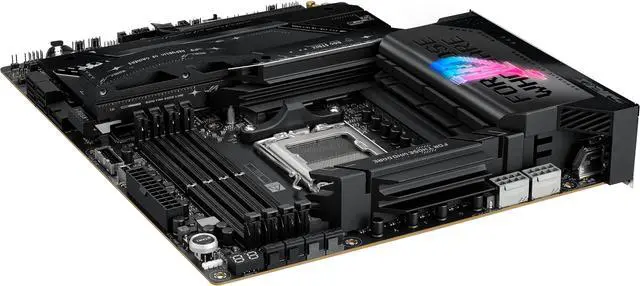 ASUS ROG STRIX X870E E GAMING WIFI AMD AM5 X870 ATX motherboard 18 2 2 power stages  Dynamic OC Switcher  Core Flex  DDR5 AEMP  WiFi 7  5x M 2  PCIe 5 0  Q Release Slim  USB4  AI OCing & Networking