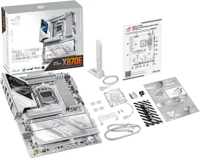 ASUS ROG STRIX X870E A GAMING WIFI7 NEO  AMD ATX motherboard  16 2 2 power stages  DDR5 slots  four M 2 slots  PCIe 5 0 with full support for next gen GPUs  WiFi 7  Dual USB4