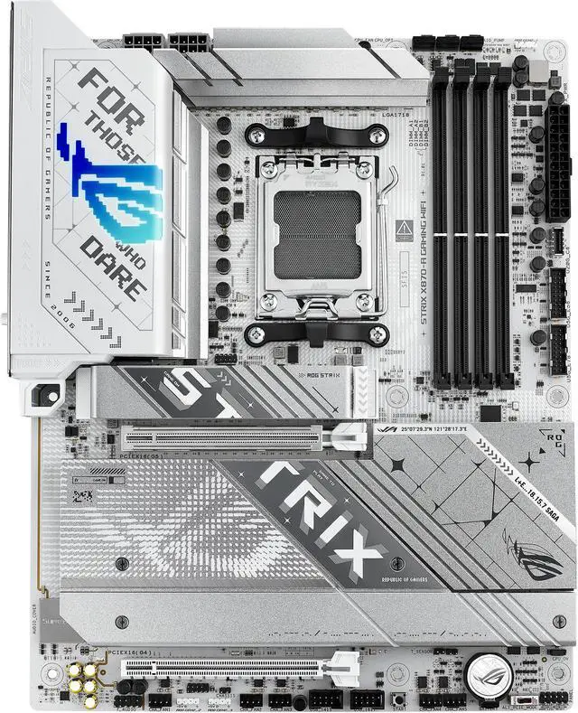 ASUS ROG STRIX X870 A GAMING WIFI AMD AM5 X870 ATX motherboard 16 2 2 power stages  Dynamic OC Switcher  Core Flex  DDR5 AEMP  WiFi 7  4x M 2  PCIe 5 0  Q Release Slim  USB4  AI OCing & Networking
