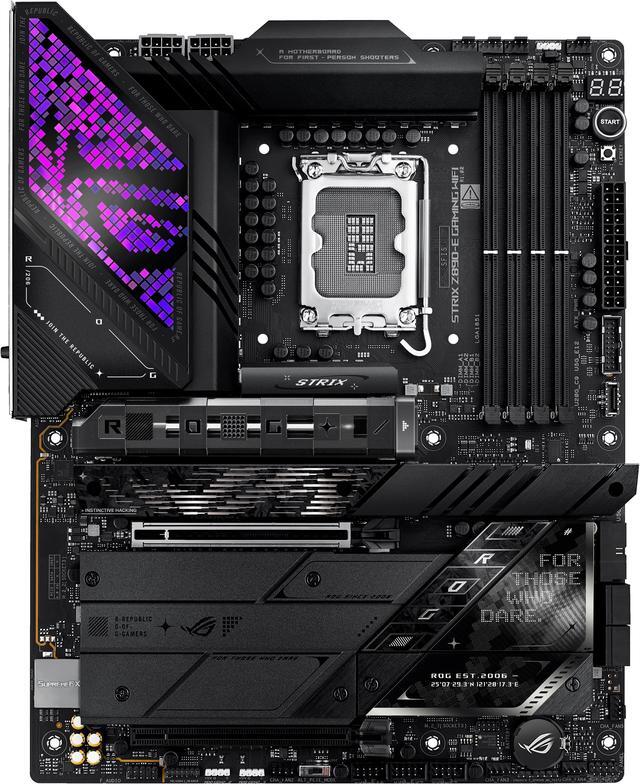 ASUS ROG STRIX Z890 E GAMING WIFI Intel  Z890 LGA 1851 ATX motherboard  Advanced AI PC ready  18 2 1 2 stages  DDR5  WiFi 7  7x M 2  Thunderbolt  4  USB Type C   AI Overclocking  Cooling & Networking