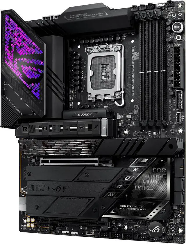 ASUS ROG STRIX Z890 E GAMING WIFI Intel  Z890 LGA 1851 ATX motherboard  Advanced AI PC ready  18 2 1 2 stages  DDR5  WiFi 7  7x M 2  Thunderbolt  4  USB Type C   AI Overclocking  Cooling & Networking