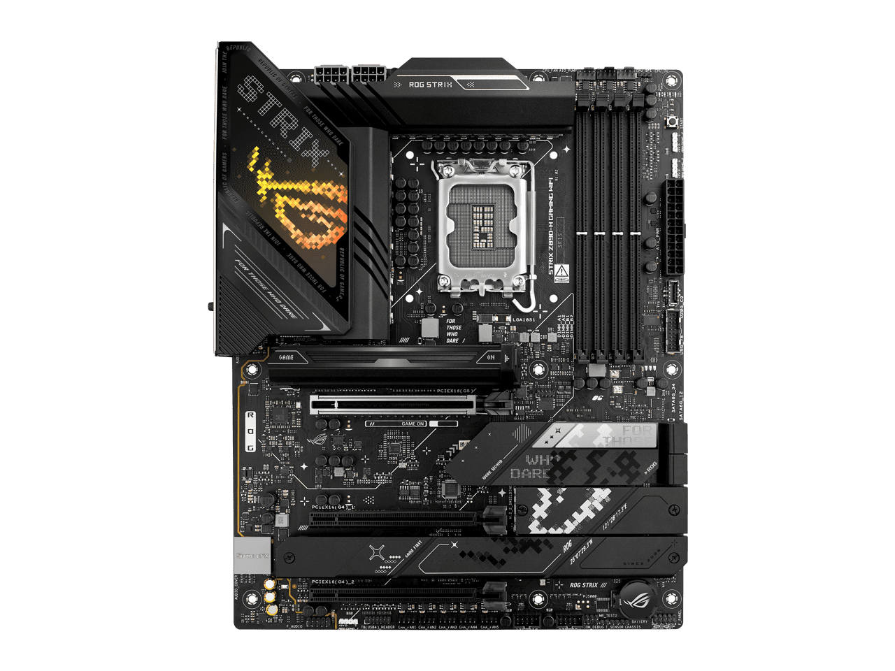 ASUS ROG STRIX Z890 H GAMING WIFI Z890 LGA 1851 ATX motherboard  Intel Core Ultra Series 2 Ready  Advanced AI PC ready  16 2 1 2 stages  DDR5  5Gb LAN  WiFi 7  4x M 2  PCIe 5 0  USB Type C  AI OC