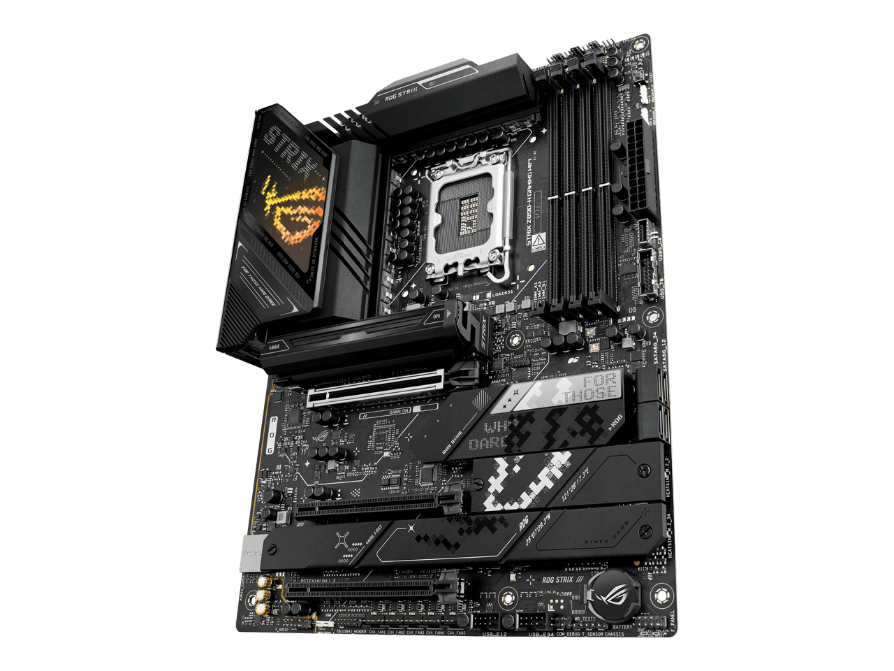 ASUS ROG STRIX Z890 H GAMING WIFI Z890 LGA 1851 ATX motherboard  Intel Core Ultra Series 2 Ready  Advanced AI PC ready  16 2 1 2 stages  DDR5  5Gb LAN  WiFi 7  4x M 2  PCIe 5 0  USB Type C  AI OC